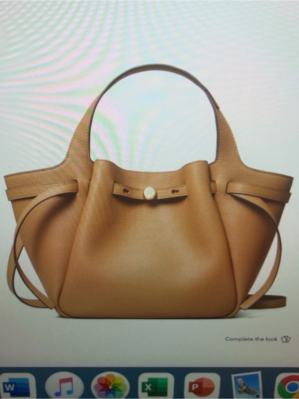 Tory Burch Tan Pebbled Leather Tote